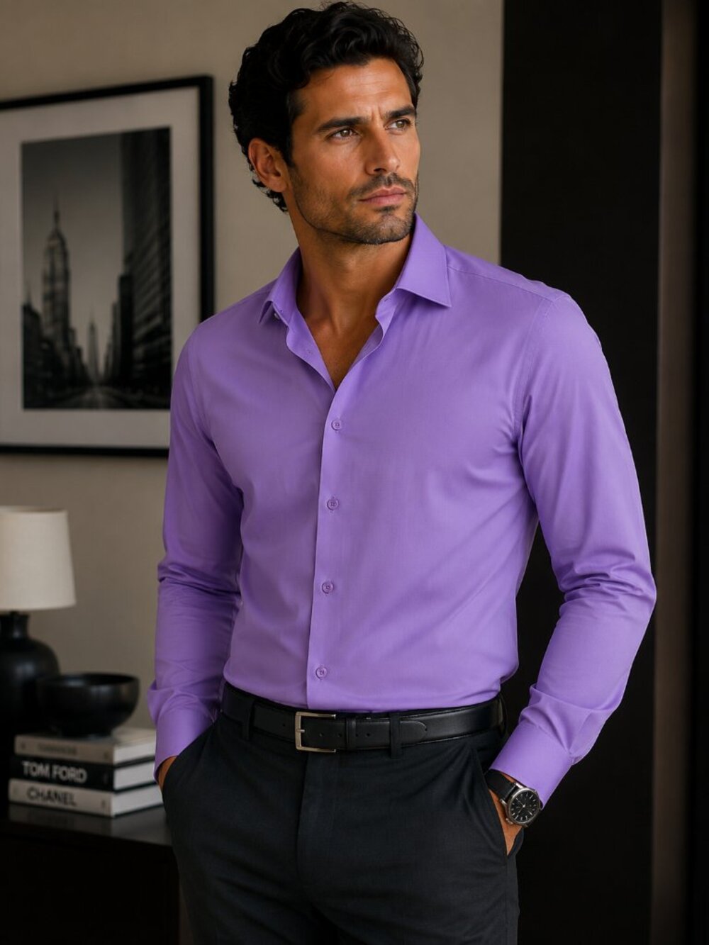 Calvin Klein Lilac Dress Shirt